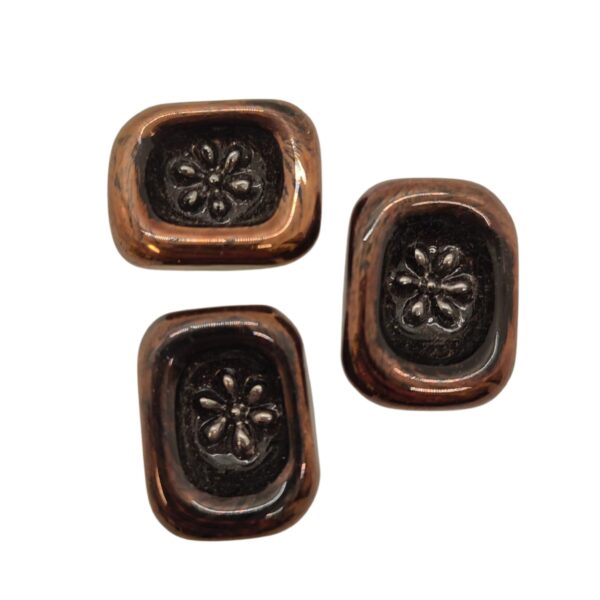Lionel Nichols - Vintage Glass Flower Brick Buttons