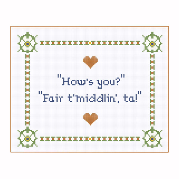 Sew Yorkshire - Counted Cross Stitch Kits - Series of 9 Different Yorkshire Phrases - Image 3