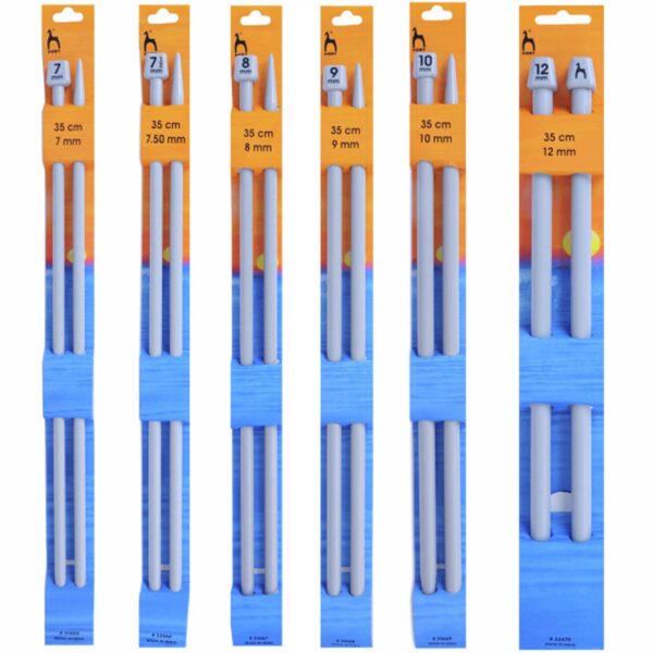 Knitting Needles - Straight Single Ended - Metal & Plastic