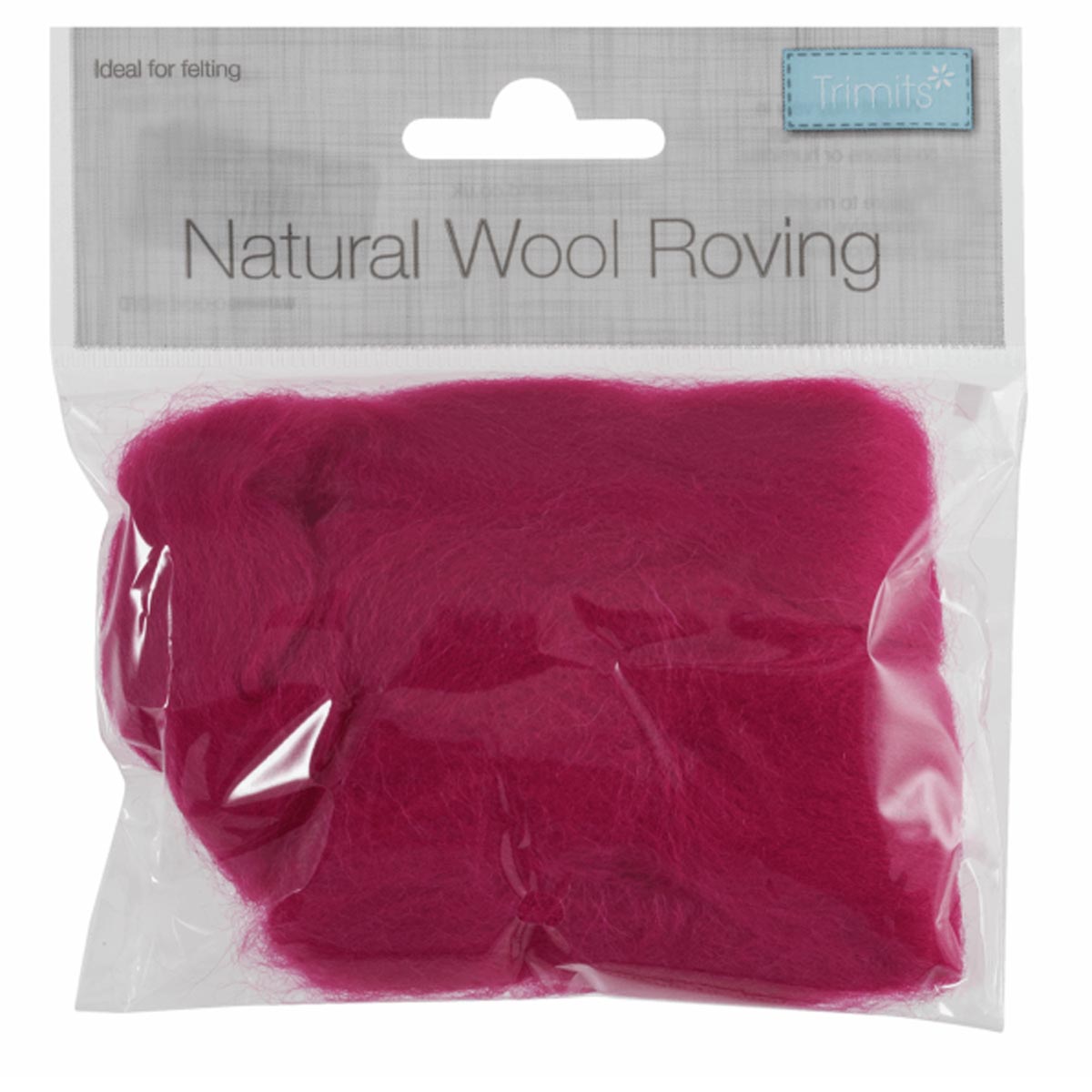Natural Wool Roving: 10g: Baby Pink Natural Wool Roving: 10g: Baby Pink