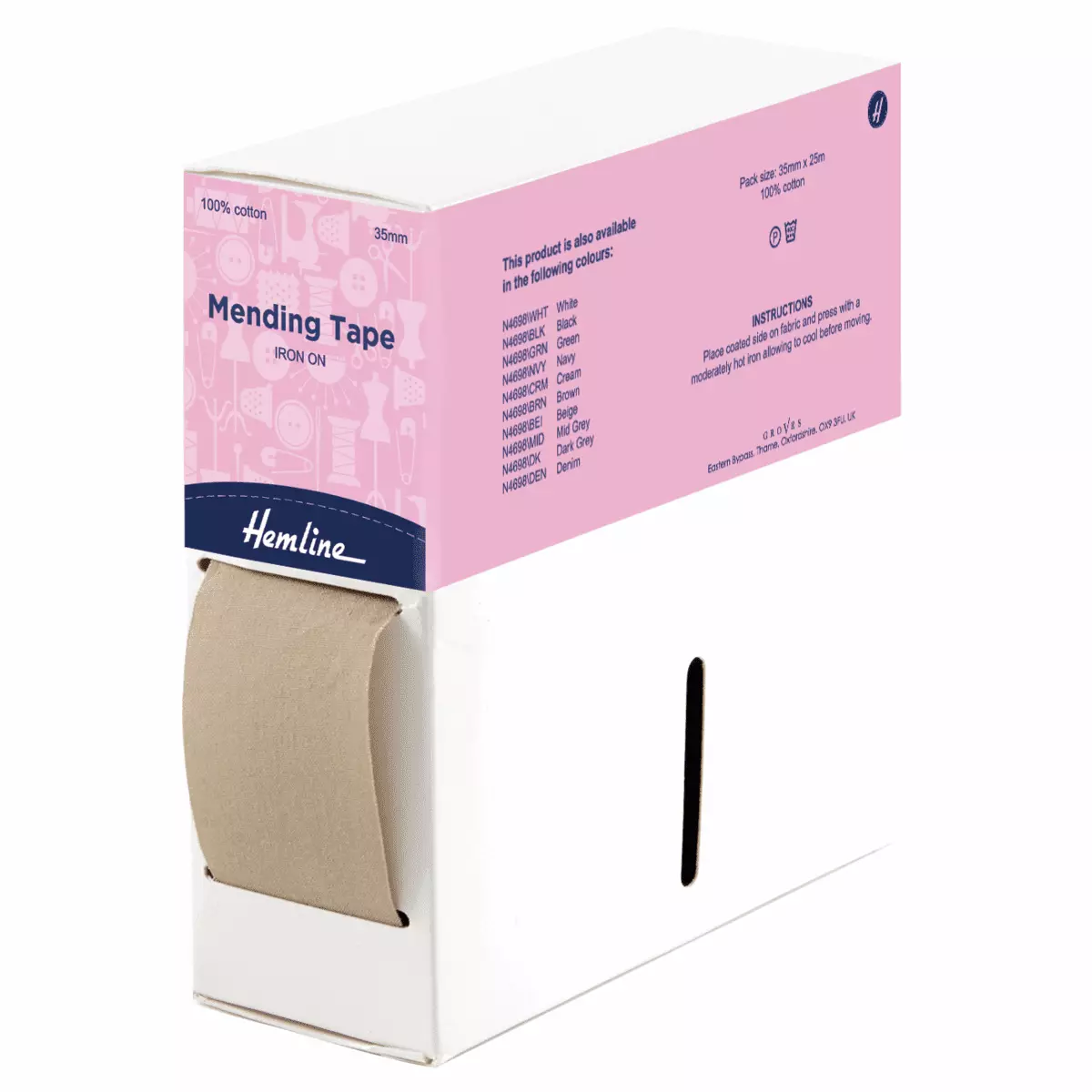 Fabric Mending Tape (Iron-on)- per 1m - Various Colours - Image 13