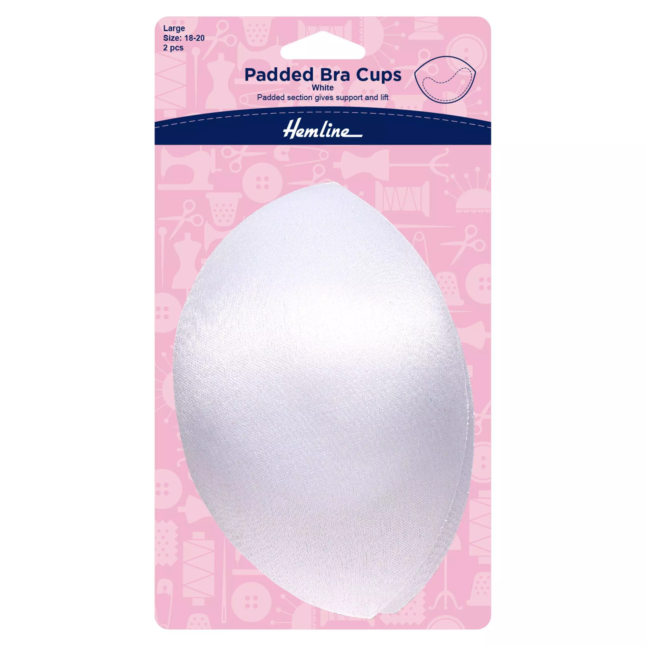 Bra Cups - Padded - White