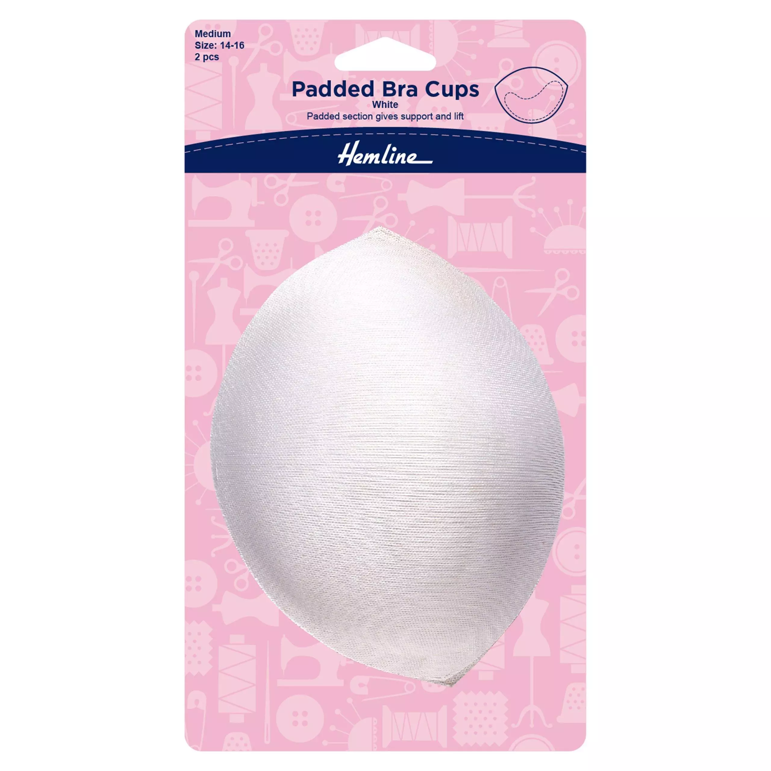 Bra Cups - Padded - White - Image 2