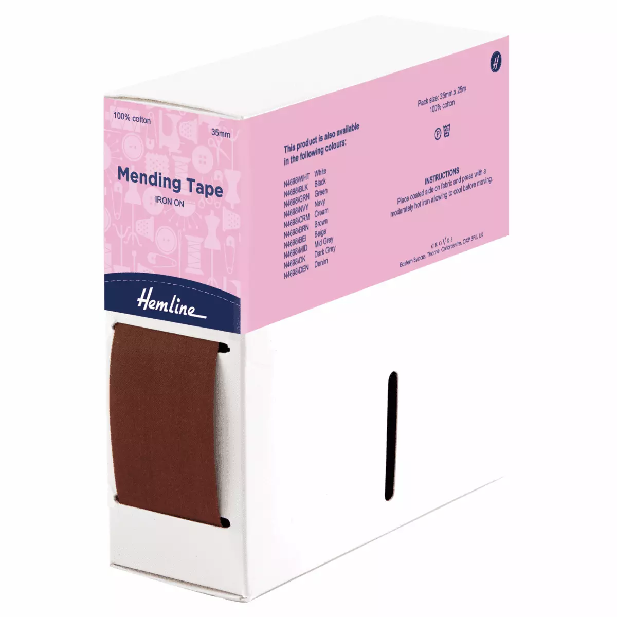 Fabric Mending Tape (Iron-on)- per 1m - Various Colours - Image 12