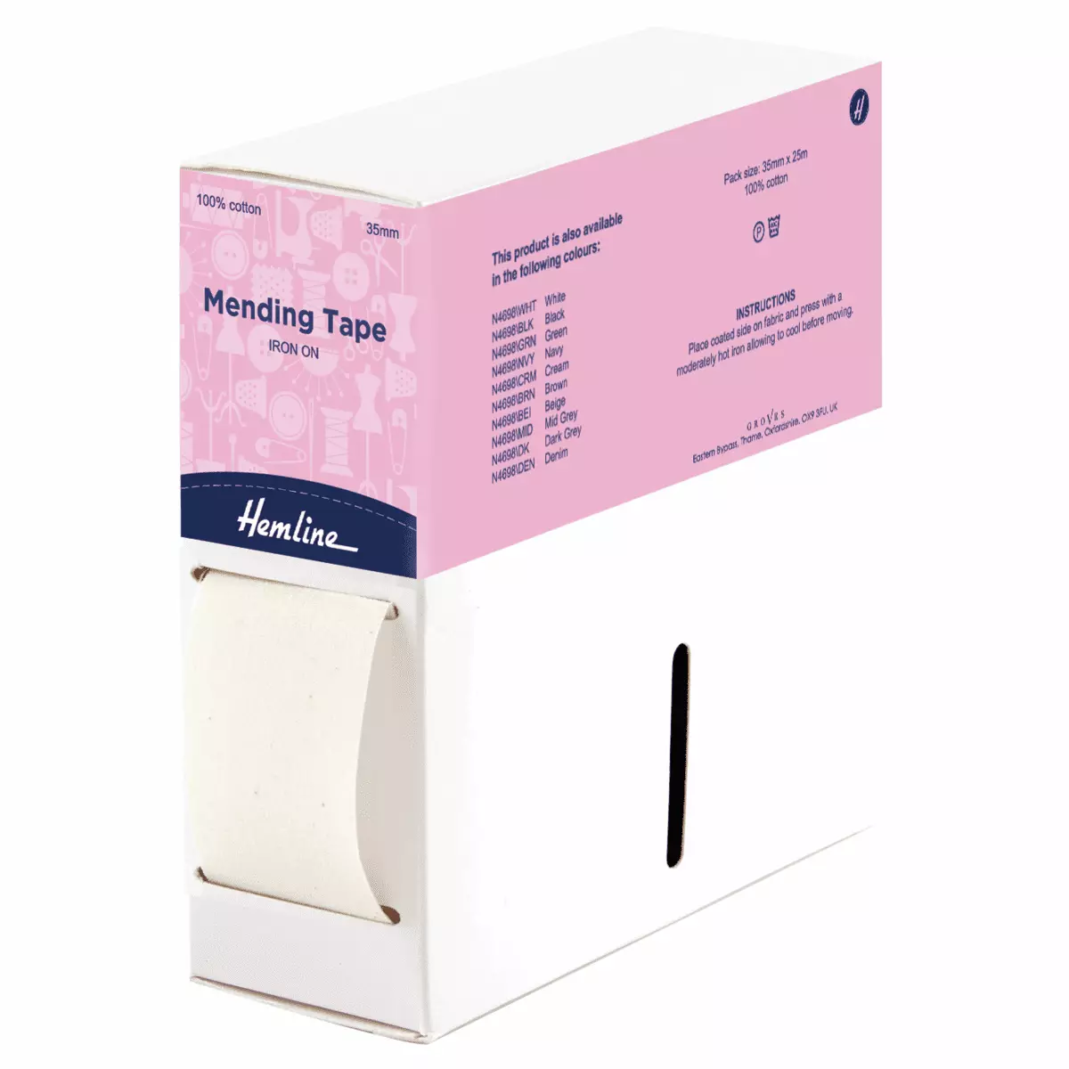 Fabric Mending Tape (Iron-on)- per 1m - Various Colours - Image 11