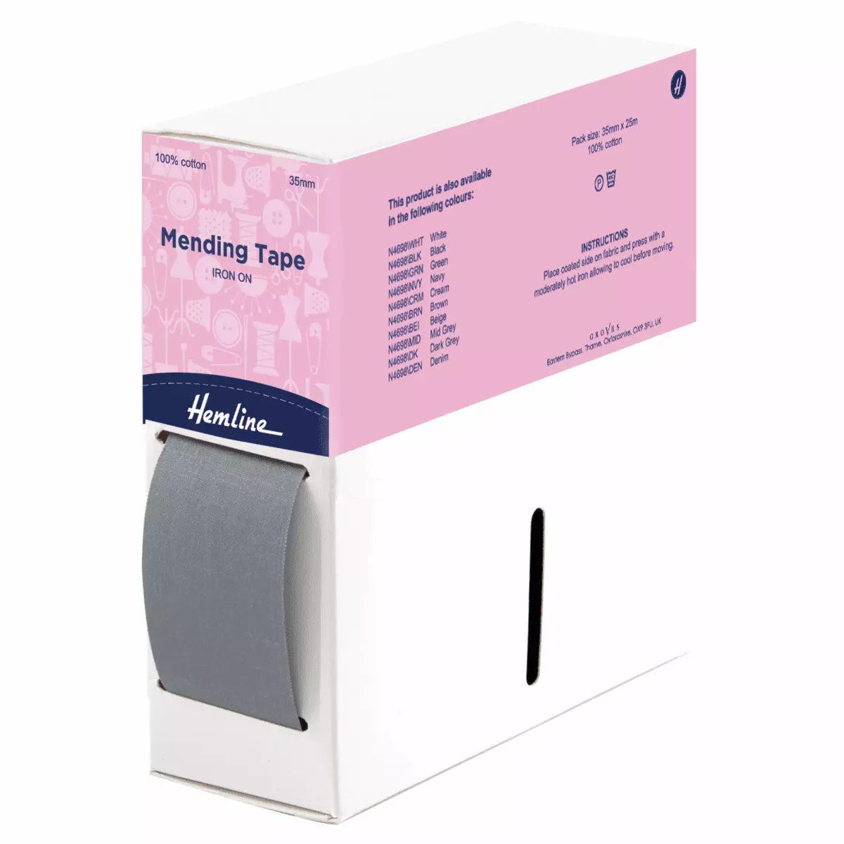 Fabric Mending Tape (Iron-on)- per 1m - Various Colours - Image 10