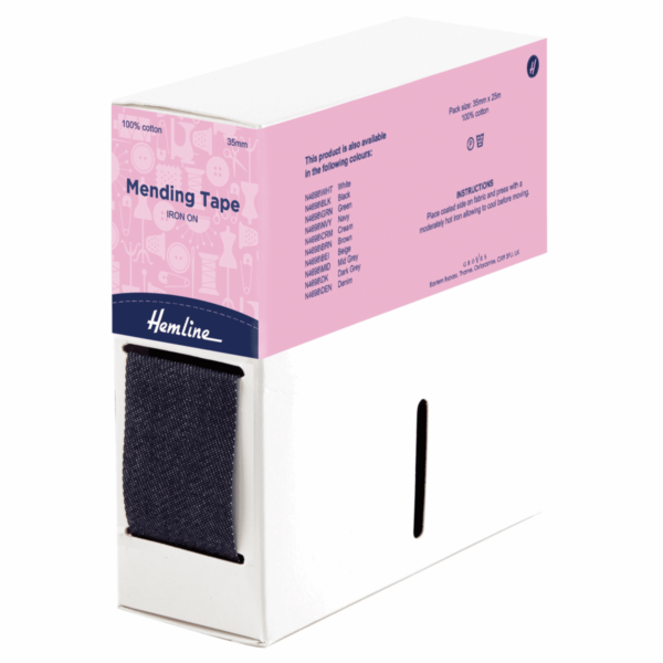 Fabric Mending Tape (Iron-on)- per 1m - Various Colours