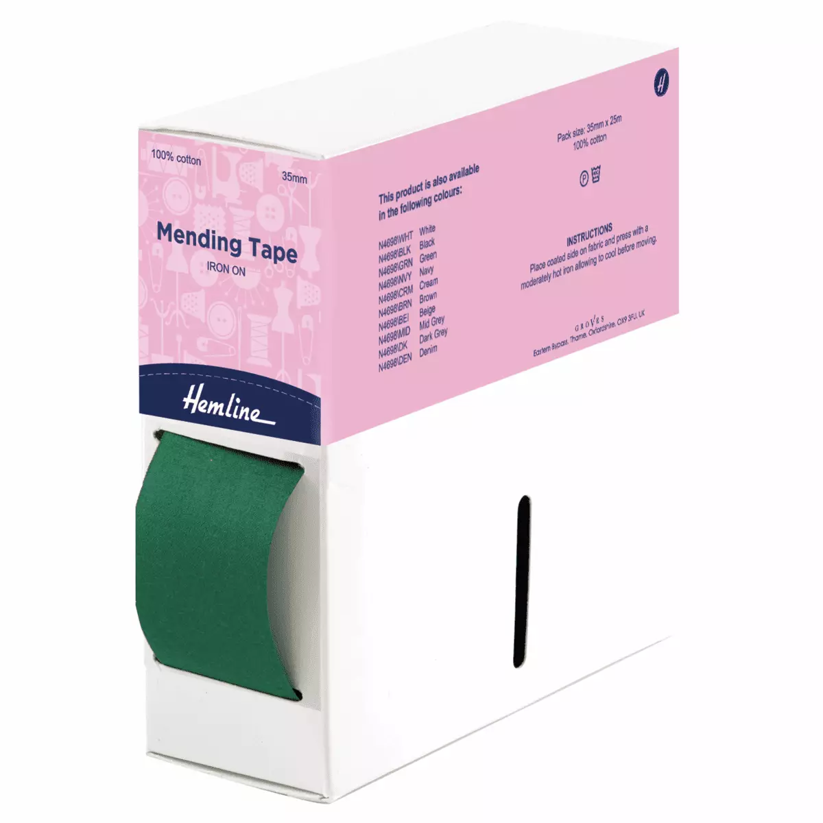 Fabric Mending Tape (Iron-on)- per 1m - Various Colours - Image 8