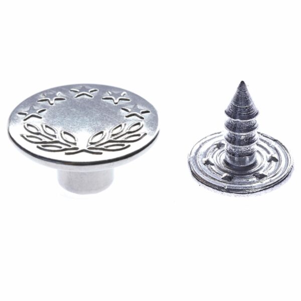 Jeans Buttons - 6pc - Silver or Brass - Image 2