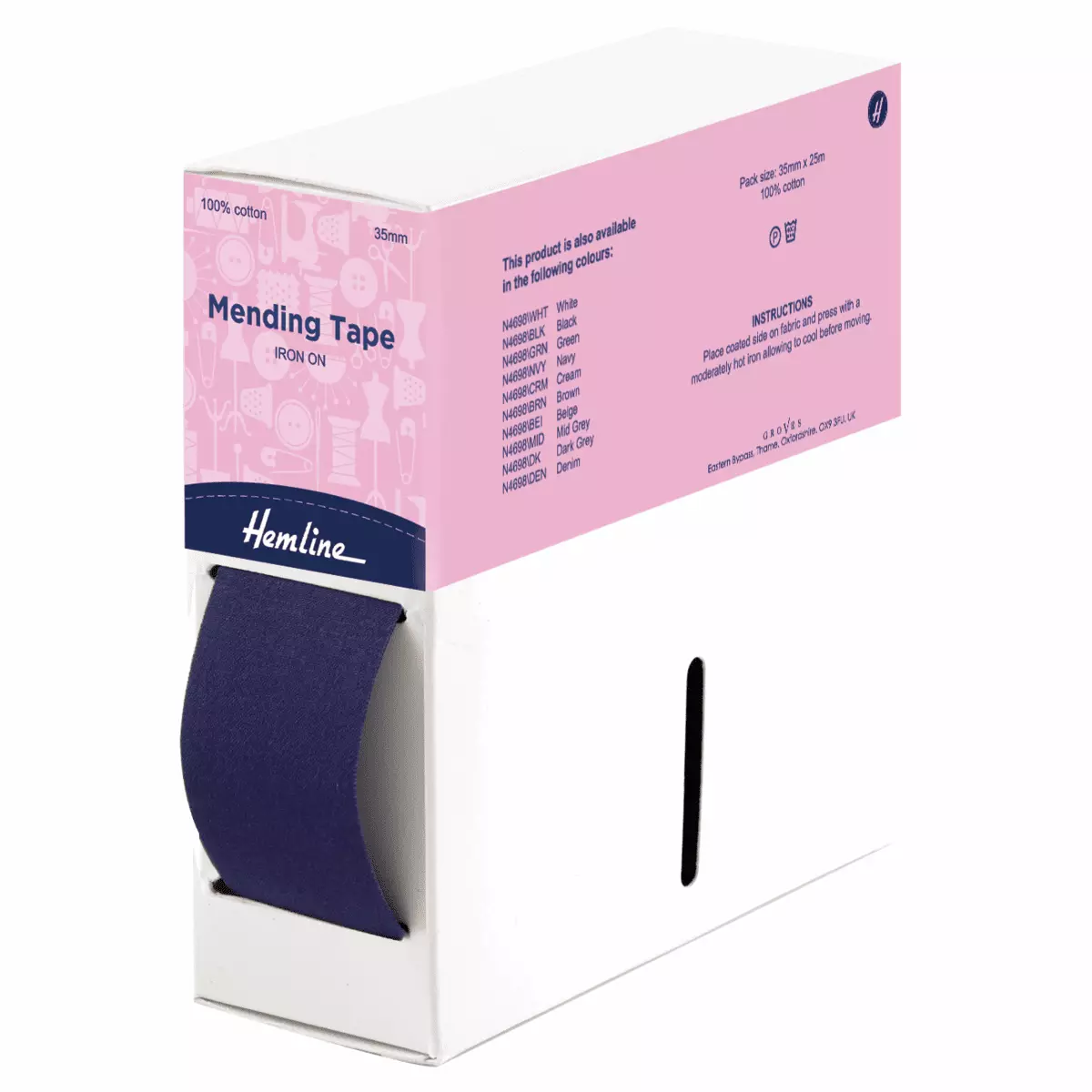 Fabric Mending Tape (Iron-on)- per 1m - Various Colours - Image 7