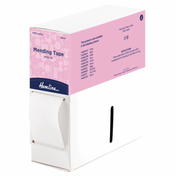 Fabric Mending Tape (Iron-on)- per 1m - Various Colours - Image 6