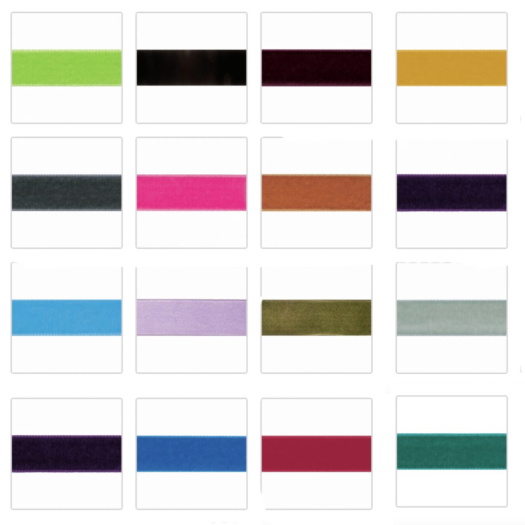 Ribbons - Velvet - All Widths & Colours - Duttons for Buttons