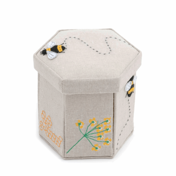 Fold-Out Sewing Kit - Embroidered Appliqué Bee Design