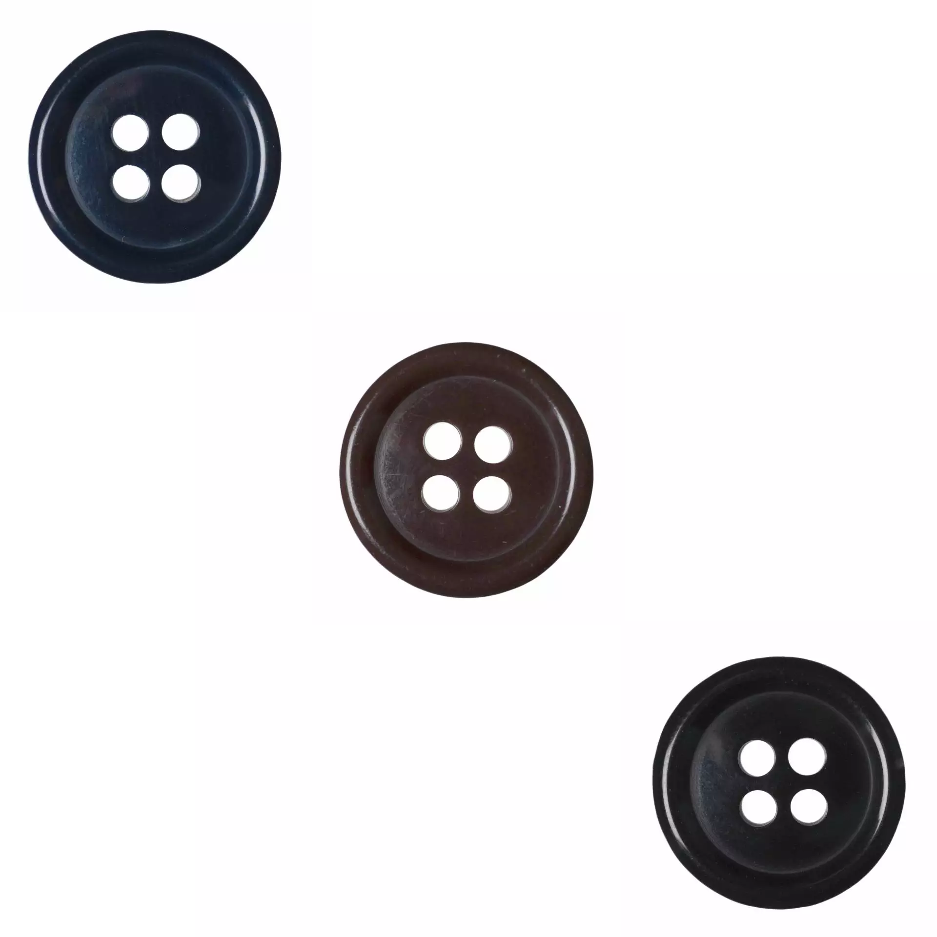 Buttons - Plain 4-Hole Suit - All Colours & Sizes