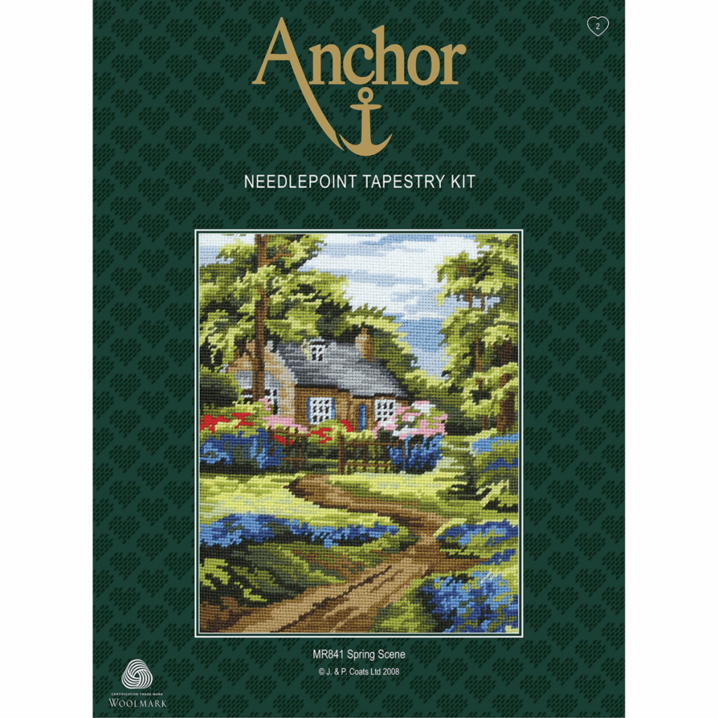 Anchor Threads Needlepoint Tapestry Kit Spring Scene Duttons for Buttons