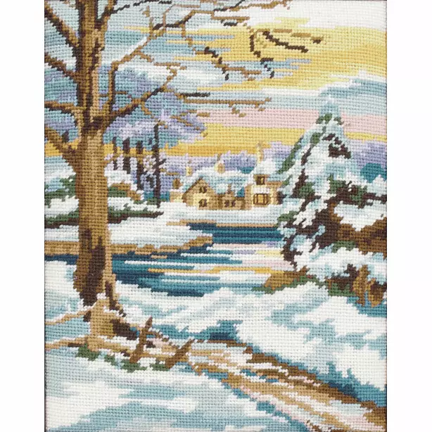 Anchor Threads Needlepoint Tapestry Kit: Winter Scene - Image 2