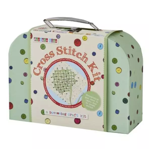 Children's Cross-Stitch Kit (Age 8+) - Buttonbag Suitcase