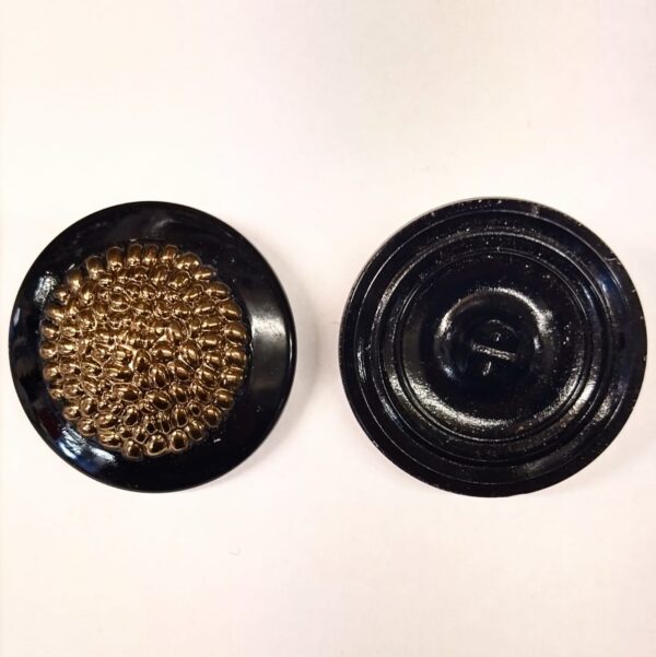Vintage Glass Buttons - Oversized Bobble Centre - 40mm - Set of 2