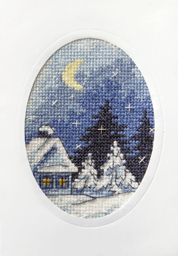 Pre-printed Cross Stitch Greetings Card Kits - Snowy Scenes - Orchidea - Image 4