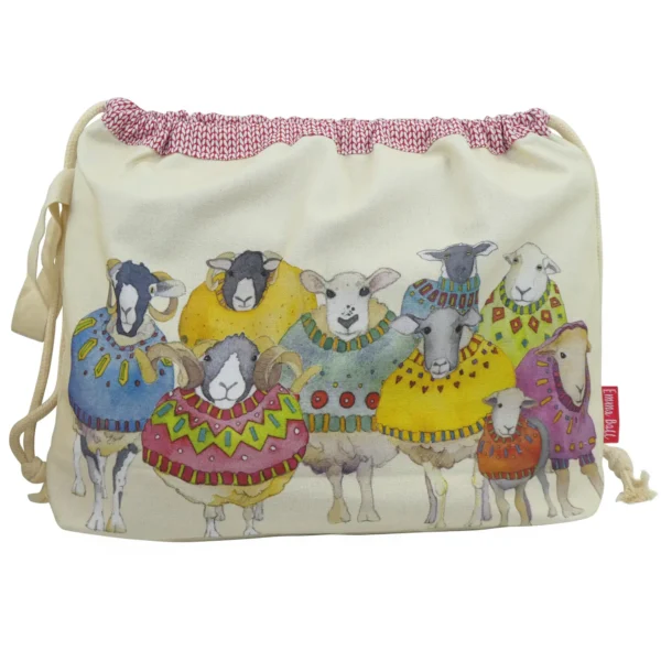 Sheep in Sweaters - Drawstring Project Bag - Emma Ball