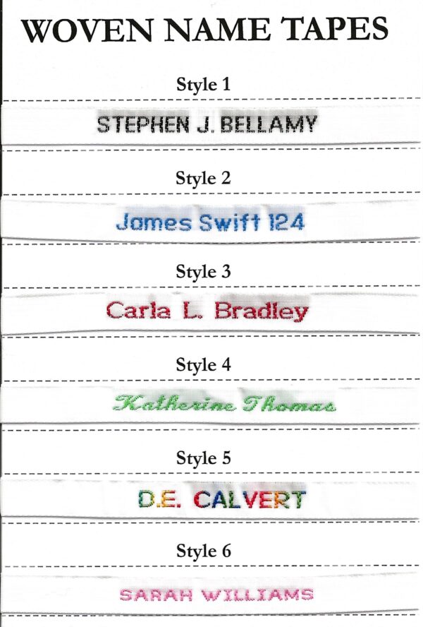 Personalised Woven Name Tapes - Sew On or Iron On - Image 3