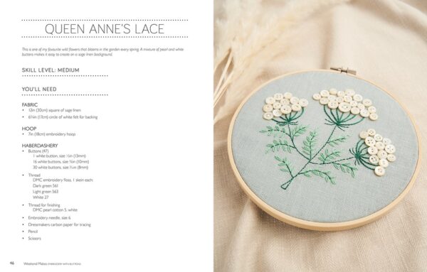 Embroidery with Buttons - Weekend Makes by Rosemary Drysdale - Image 5