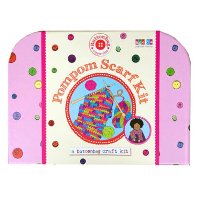 pom pom scarf kit buttonbag