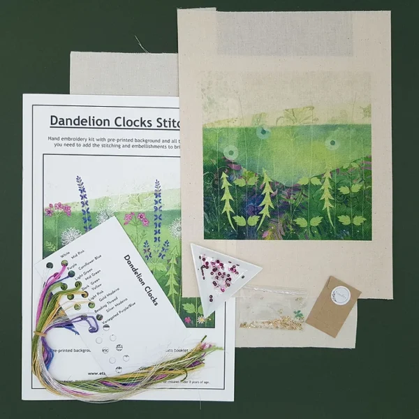 Dandelion Clocks - Embroidery Kit - Beaks and Bobbins - Image 2