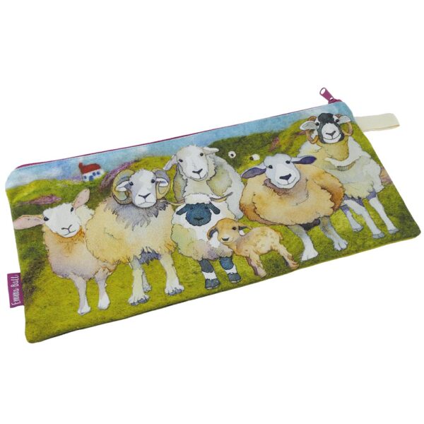 Felted Sheep - Long Zip Up Project Bag - Emma Ball