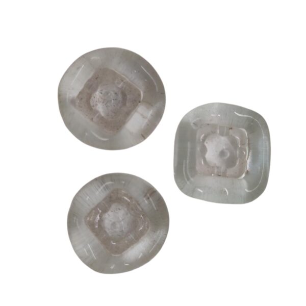 Lionel Nichols - Vintage Glass Clear Press Buttons