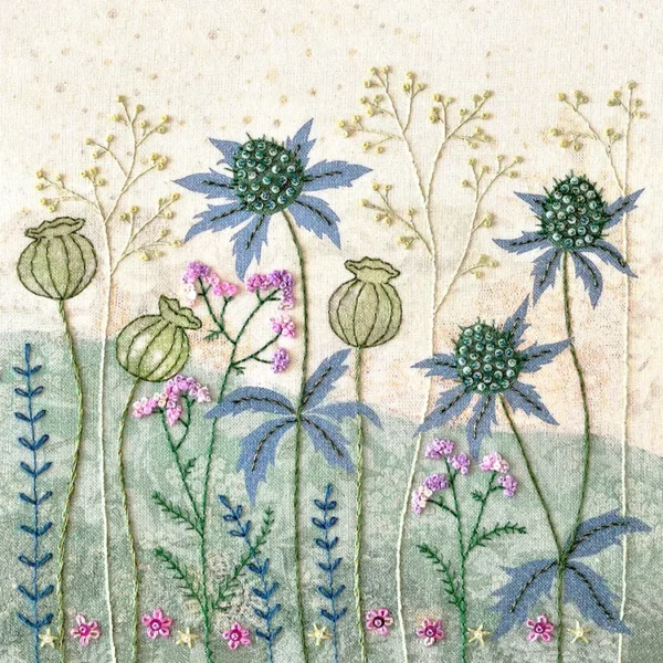 Sea Hollies - Embroidery Kit - Beaks and Bobbins