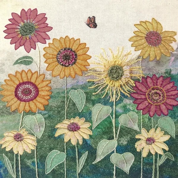 Sunflowers - Embroidery Kit - Beaks and Bobbins