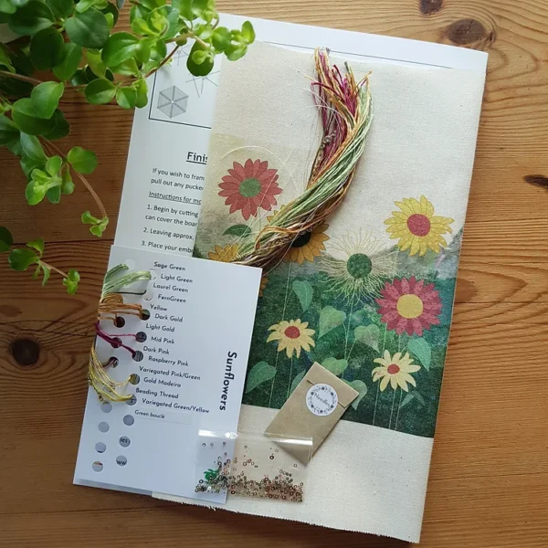 Sunflowers - Embroidery Kit - Beaks and Bobbins - Image 2