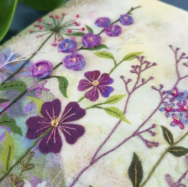 Embroidery Workshop - 'Purple Garden' with designer Amy Butcher - Saturday 4 October (10am - 4pm) York - Image 2