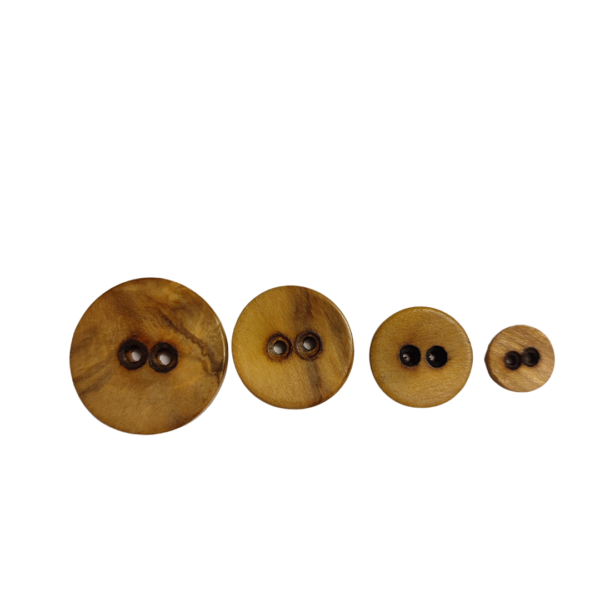 Olive Wood 2-Hole Buttons – Various Sizes