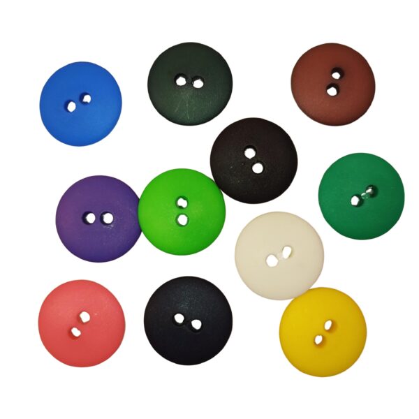 2-Hole Matt 20mm Buttons – Various Colours