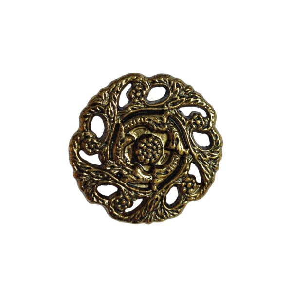 Flower Filagree Metal Buttons – Old Gold