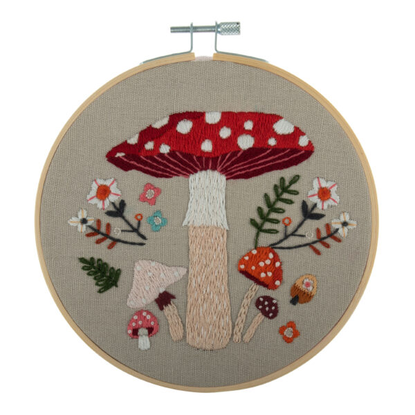 toadstool embroidery kit