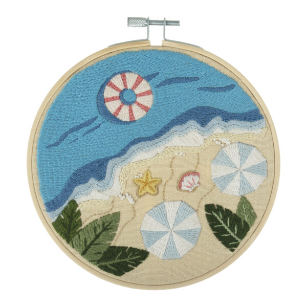 beach embroidery kit