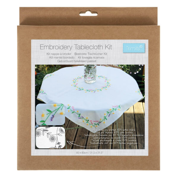 Embroidered Table Cloth Kit - Various Designs