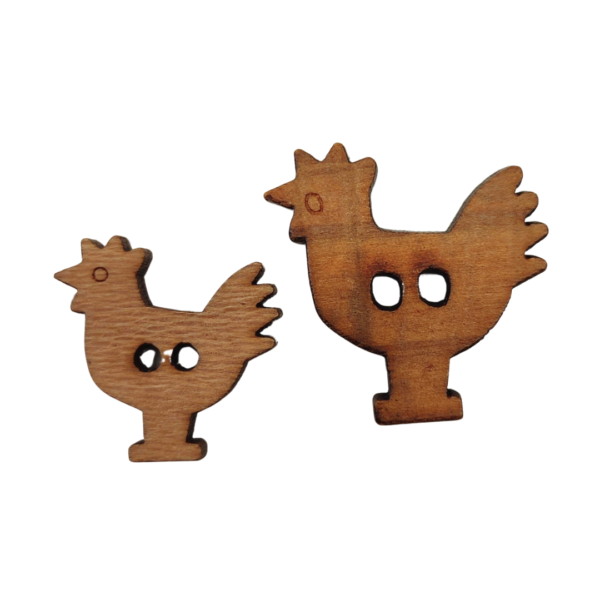 Wood Character Buttons – Various Sizes & Shapes - Image 8
