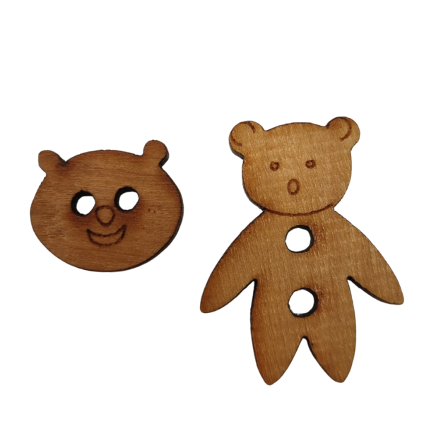 Wood Character Buttons – Various Sizes & Shapes - Image 7