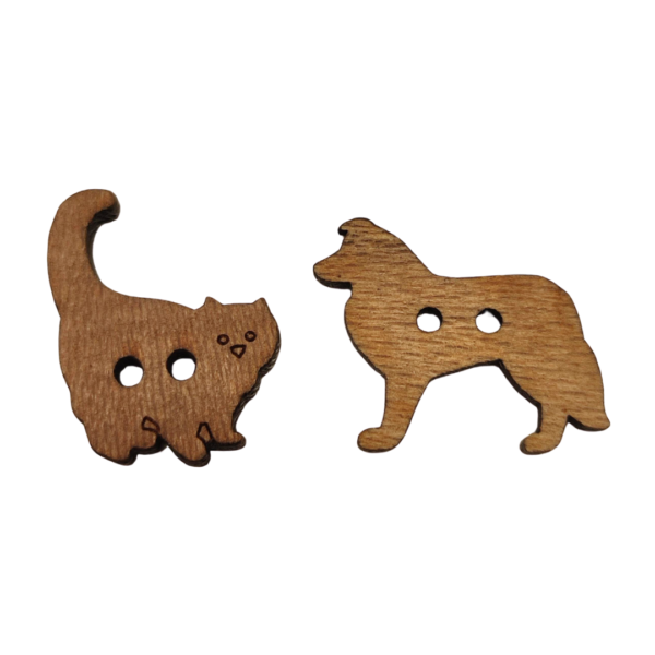 Wood Character Buttons – Various Sizes & Shapes - Image 4