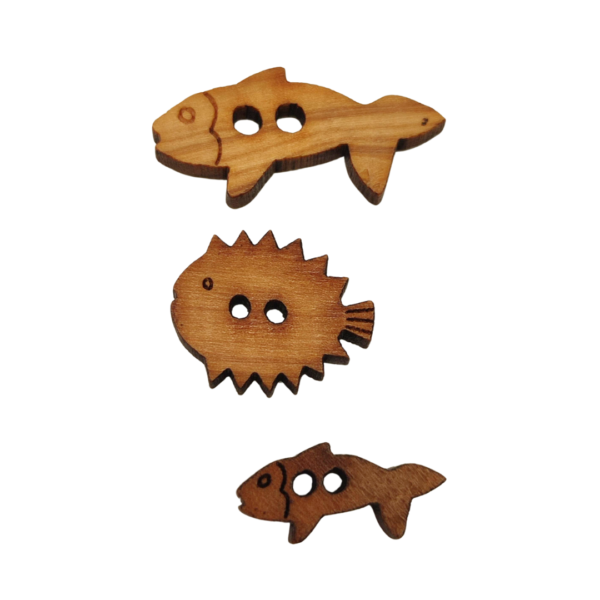 Wood Character Buttons – Various Sizes & Shapes - Image 3