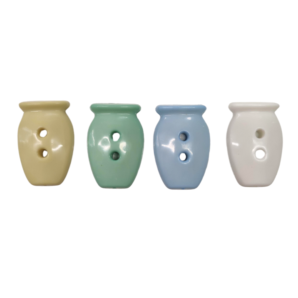 Novelty Vase Buttons 28mm – 4 Colourways