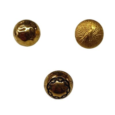 Gold Textured Metal Buttons - Various Styles