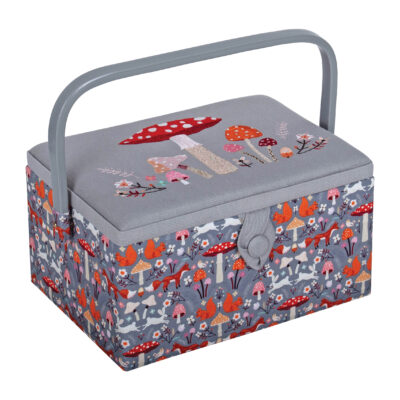 Embroidered Mushroom Storage Sewing Workbox