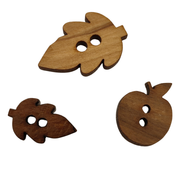 Wood Character Buttons – Various Sizes & Shapes - Image 11