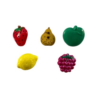 Fruit & Veg Novelty Buttons – Various Colours and Styles