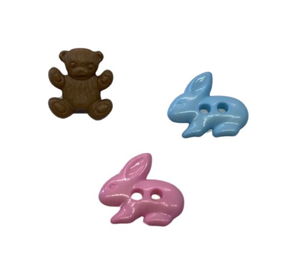 bunny and bear buttons
